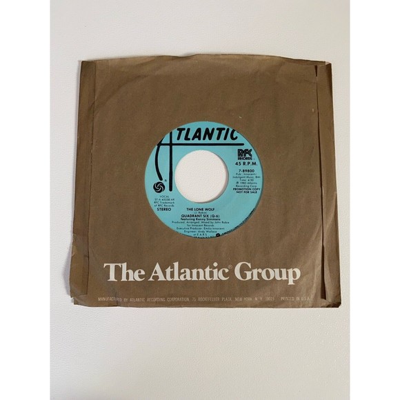 The Lone Wolf Quadrant Six (Q-6) Feat Kenny Simmons 7" PROMO 45 RPM Vinyl EX - Picture 1 of 4